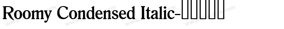 Roomy Condensed Italic字体转换